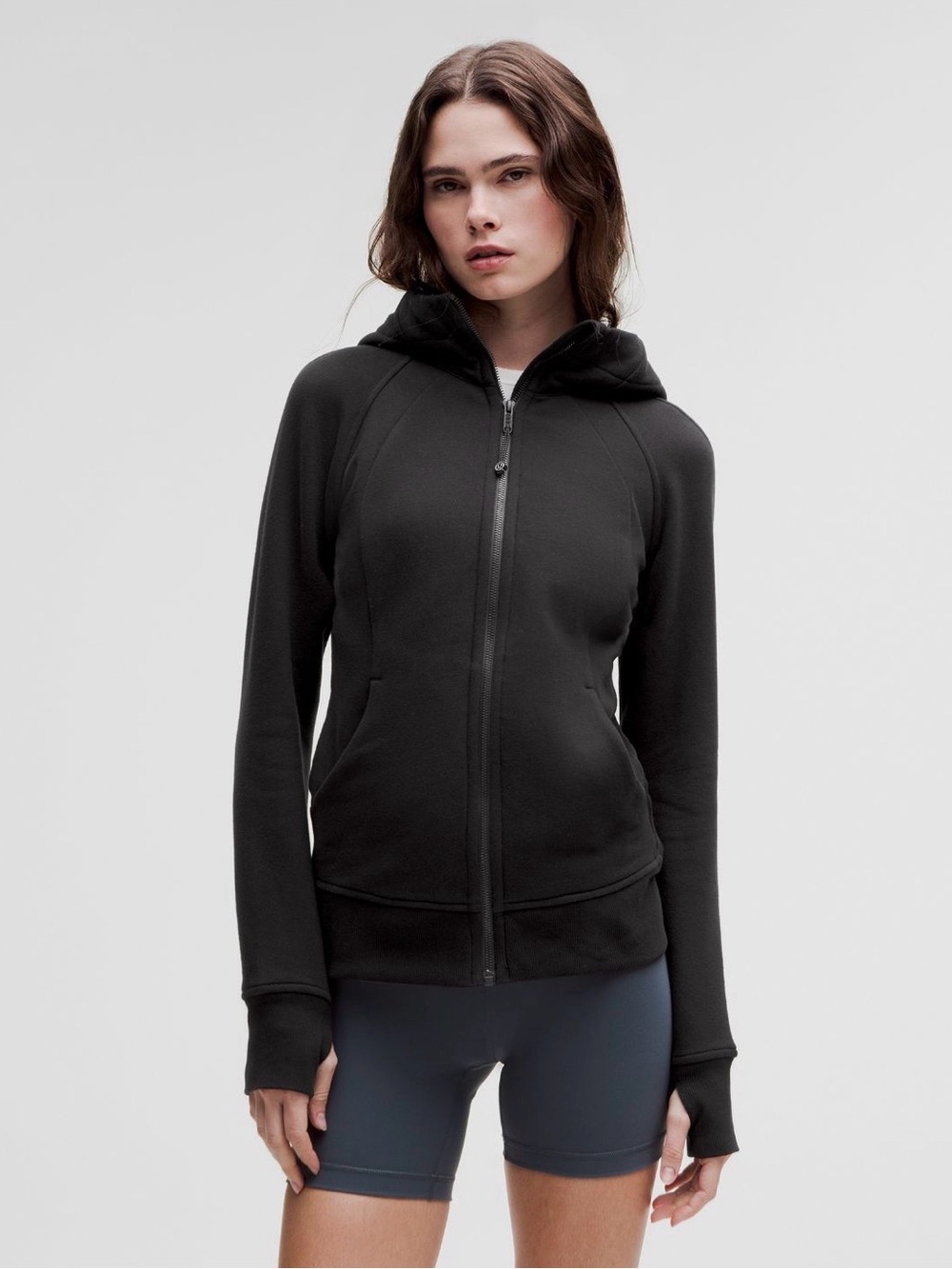 lululemon athletica Black Full-Zip Hooded Sweatshirt